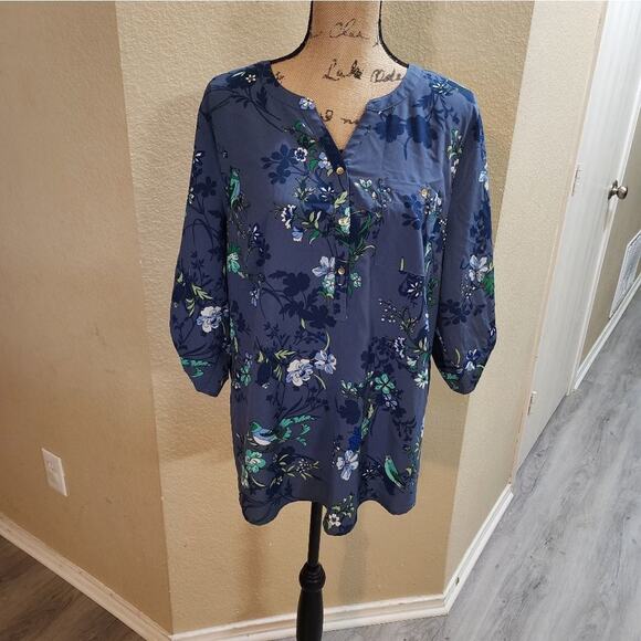 croft & barrow Tops - Croft & Barrow floral button down shirt size XL